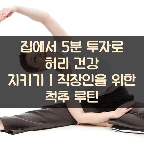 집에서 5분 투자로 허리 건강 지키기｜직장인을 위한 척추 루틴