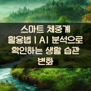 스마트 체중계 활용법｜AI 분석으로 확인하는 생활 습관 변화