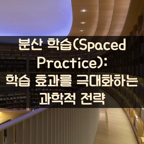분산 학습(Spaced Practice): 학습 효과를 극대화하는 과학적 전략