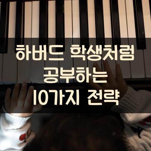 하버드 학생처럼 공부하는 10가지 전략