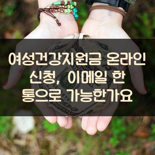 여성건강지원금 온라인 신청, 이메일 한 통으로 가능한가요?